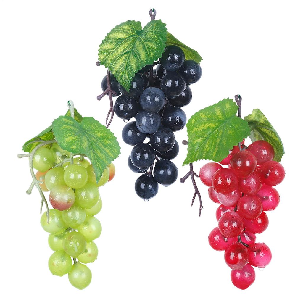 14cm Simulated Grapes Fake Fruit Realistic Artificial Photography Props Vintage Wedding Favorite Fruit Wine Decoration