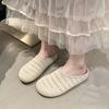 Summer New 2025 Women's Fabric Slippers Flat Hollow Sandals Trend Fashion Sports Beach Shoes Casual Soft Comfortable Slippers