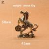 52g Brass Horse Step On Coins Lucky Statue Feng Shui Desk Miniatures Pure Copper Crafts Collections china Home Office Figurines