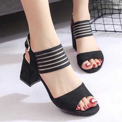 Sharemen Womens Ladies Strap Ankle Buckle Platform Wedges Woven Sandals Roman Shoes