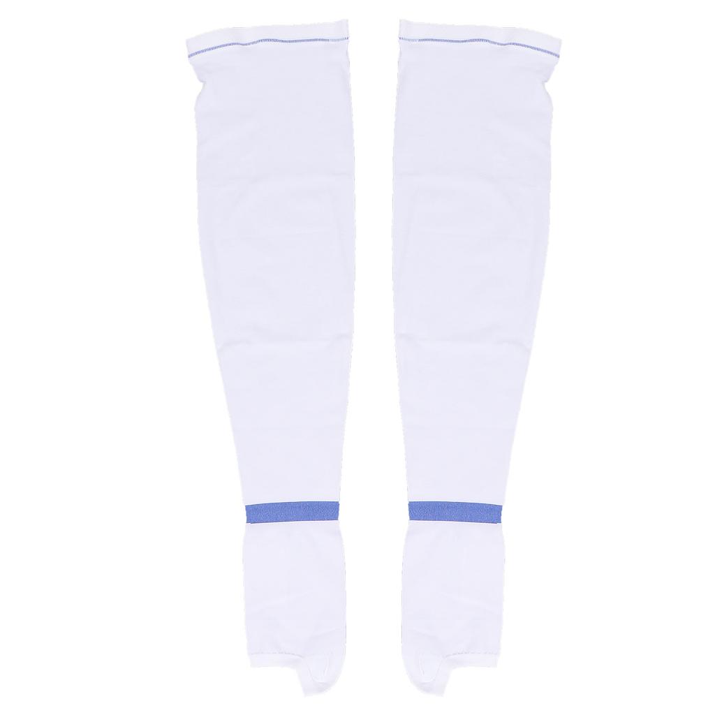 Breathable Hose Compression Stockings Skid Resistant Fatigue Relief Pressure Socks White (XXL)