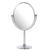 BIRMON Makeup Mirror | Magnifying Mirror Makeup | Double Side Magnification | Tabletop Vanity Hand Mirrors Stand | 5X and 1X| (Men & Women-Silver)