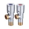 Quick Open Faucet Valve for Bathroom Kitchen Toilet Sink 1/2 Copper Angle Stop Valve Hot and Cold Water Stop Valve High Quality