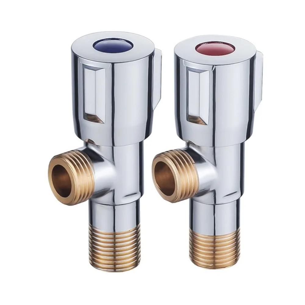 Quick Open Faucet Valve for Bathroom Kitchen Toilet Sink 1/2 Copper Angle Stop Valve Hot and Cold Water Stop Valve High Quality