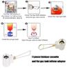 Quick Refuels Propanes Converter Adapter Metal Construction for Camping Flat Gas Tanks Stove Accessory Cooking Essential