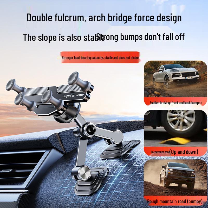 Metal Gravity Car Phone Holder 2025 Model, All-Aluminum for Dashboard Navigation