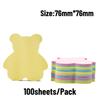 Cute Shaped Sticky Notes 100 Sheets in Flower Bear Heart Butterfly Pastel Memo Pads for School Office Journaling Scrapbooking Craft
