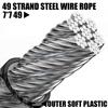 1.5-3M Safety Rope Stainless Steel Gear Tether Gear Protection Fishing Lanyard  Outdoor Activities