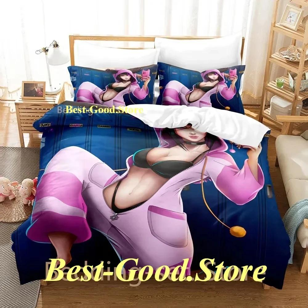 Hip Hop Game Juri Han Bedding Set Printed Bed Set With Pillowcase Bed Duvet Cover Soft Single Double Queen Super King Size