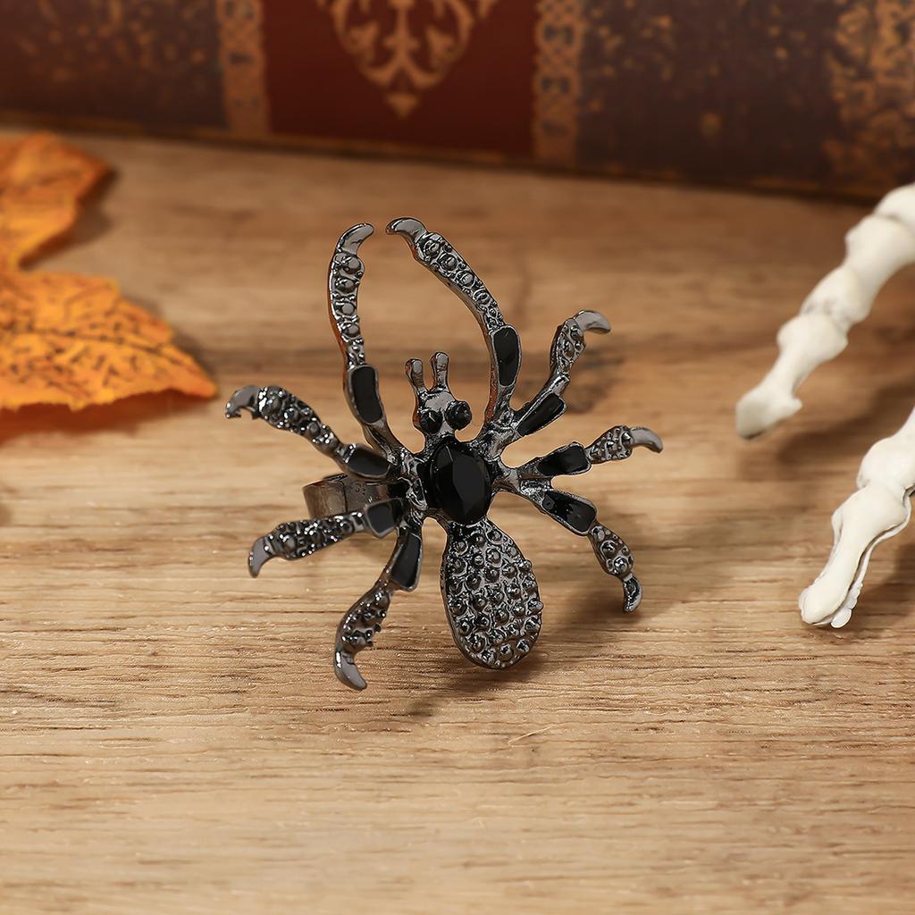 Retro Creativity, Unique Insects, Spiders, Animals, Diamond Studded Fashion, Alloy Clothes, Holiday Opening Rings