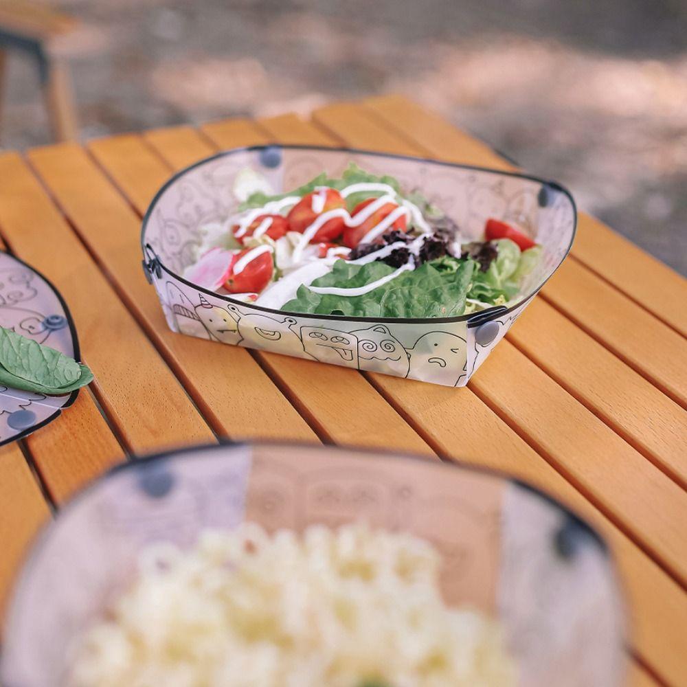 Lightweight Foldable Camping Tableware Multi-purpose Camping Folded Dish  Utensils for Hike