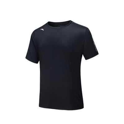 Training Series Sports Solid Color Casual Simple Round Neck Pullover Short Sleeve T-Shirt Men T-Shirts Black 952527133-5