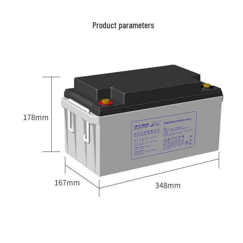 Leoch DJM1265S 12V 65AH Lead-Acid Battery CN plug (adapter included)