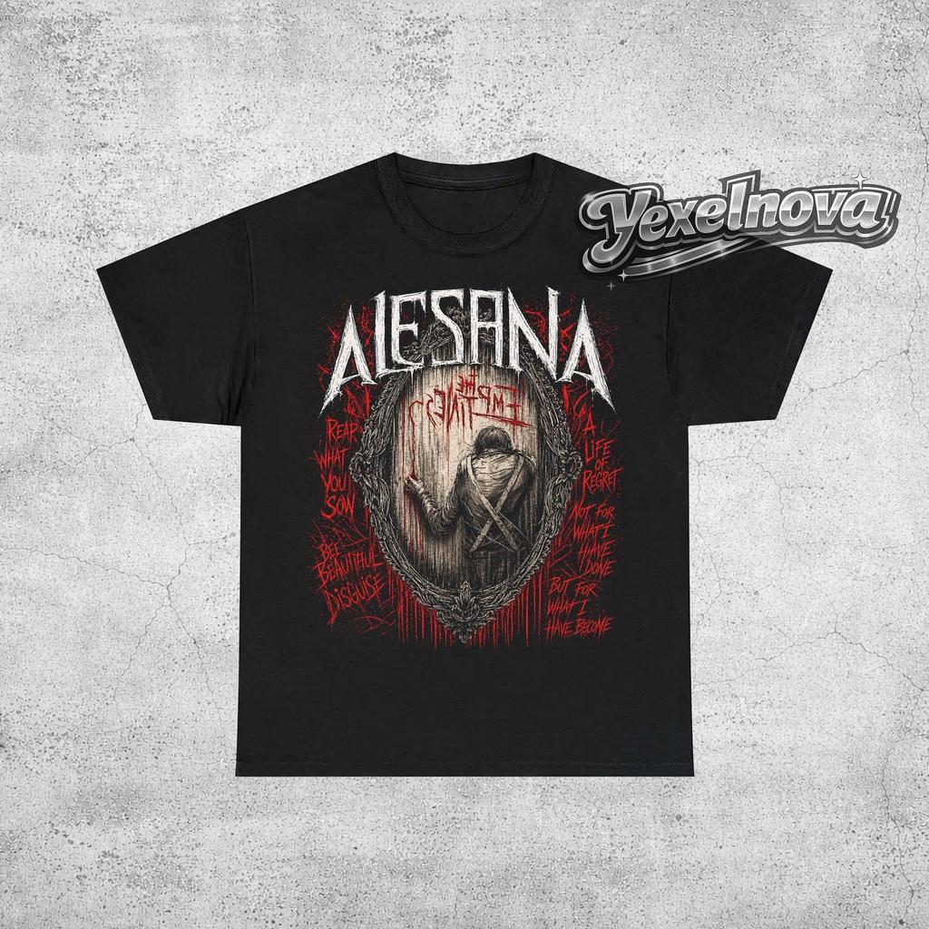 Alesana Band T-shirt, Unisex Zwaar Katoenen T-shirt