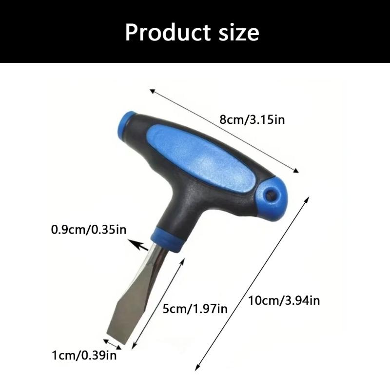 T Handle Slotted Screwdriver Set Steel Construction With Anti Slip Ergonomic Design For DIY Projects And Equipment Maintenance