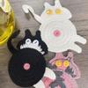Cat Butt Coasters, Funny Knitted Coaster Set with Paws, Humorous Cat Themed Mug Mats for Coffee Table, Unique Gift for Cat Lovers