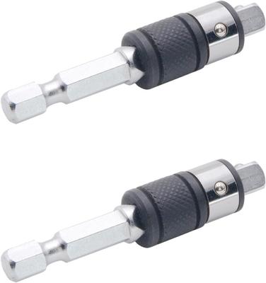 711L Hex-End 2-in-1 Adapter Set, 1/4-Inch Hex Bit and Square Socket Extensions, 2 Pieces