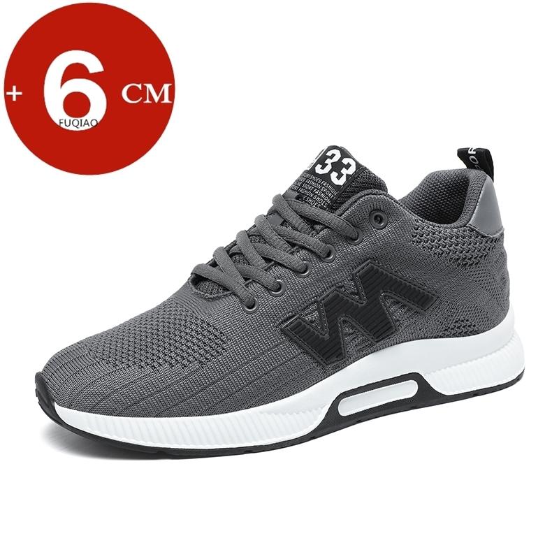 Neue Sommer Herrenschuhe 6CM Erhöhungsschuhe Mode Atmungsaktive Freizeit-Sneaker Mann Große Größe Erhöhungsschuhe Herren Vulkanisierte Schuhe