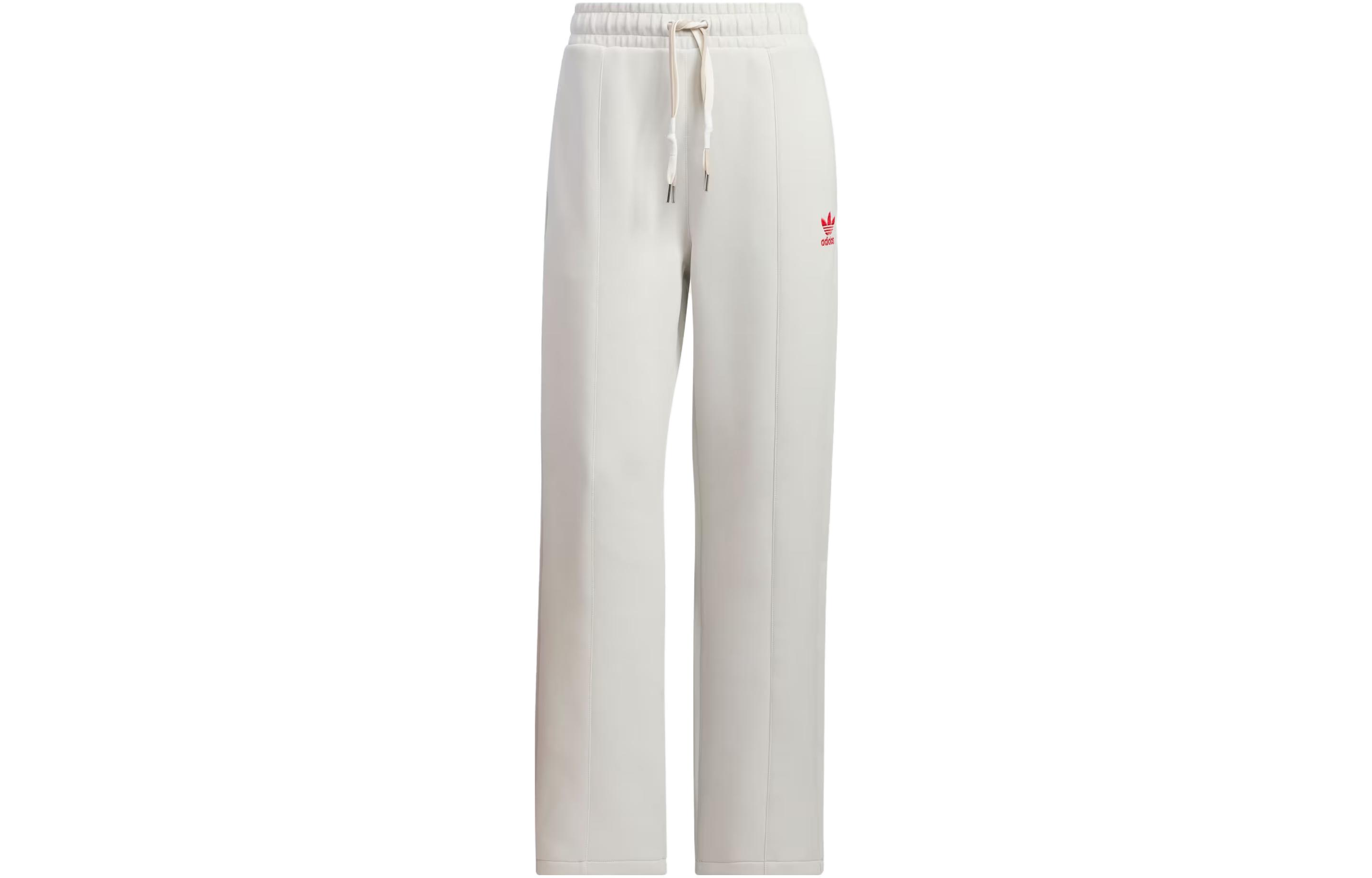 Adidas Originals Knitted Sweatpants Women s Track Gray Moderate Straight Fit Pants IN0984 M