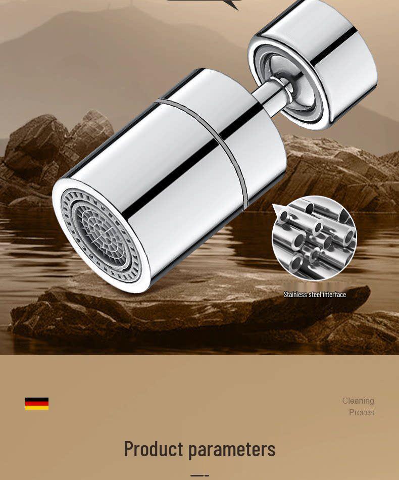 Universal Anti-Splash Kitchen Faucet Extender with Rotating Shower Head