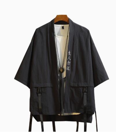 

Plus-size Taoist robe, new summer , three-quarter sleeves L чёрный
