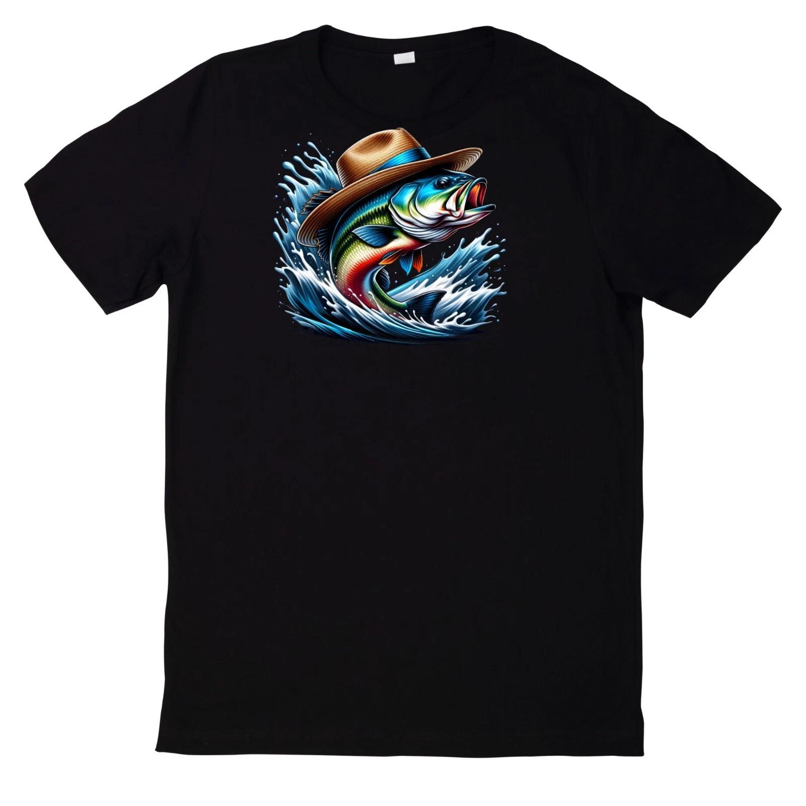 T-Shirt Lustiges Angler Fisch Motiv M