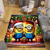1Pc Christmas Minions Celebration Rug Office Carpet Indoor Outdoor Doormat Nonslip Soft And Comfortable Living Room Christmas Halloween Gift D91851