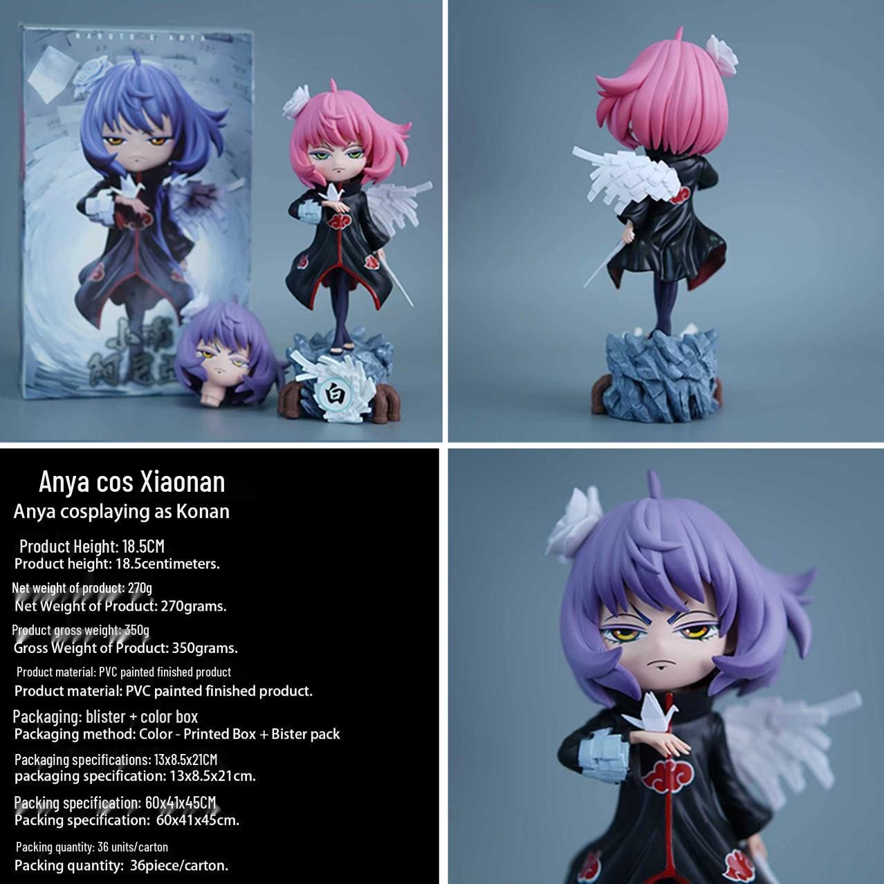 Anya & Minato Anime Figure - Spy x Family & Naruto Ornament