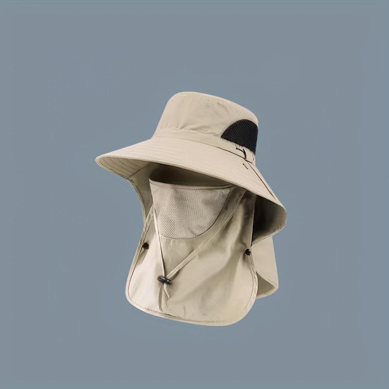 1pc Spring/Summer Breathable Face Cover Sun Hat Integrated Sunscreen Hat Suitable for Outdoor, Sports, Hiking, Travel