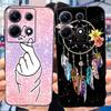 For Infinix Note 30i Case X6716 Stylish Cat Flowers Painted Cover Soft Silicone Phone Case For Infinix Note 30 Pro Note30 Bumper