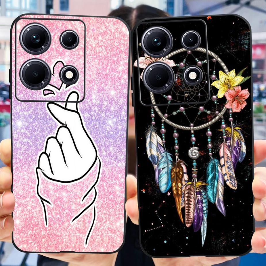 For Infinix Note 30i Case X6716 Stylish Cat Flowers Painted Cover Soft Silicone Phone Case For Infinix Note 30 Pro Note30 Bumper