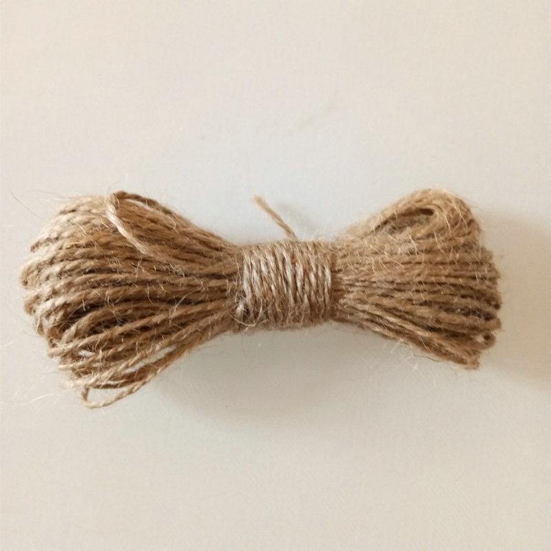 3Ply 25m ou 50m rustique naturel toile de jute de hesse jute ficelle tag chaîne ruban cordon