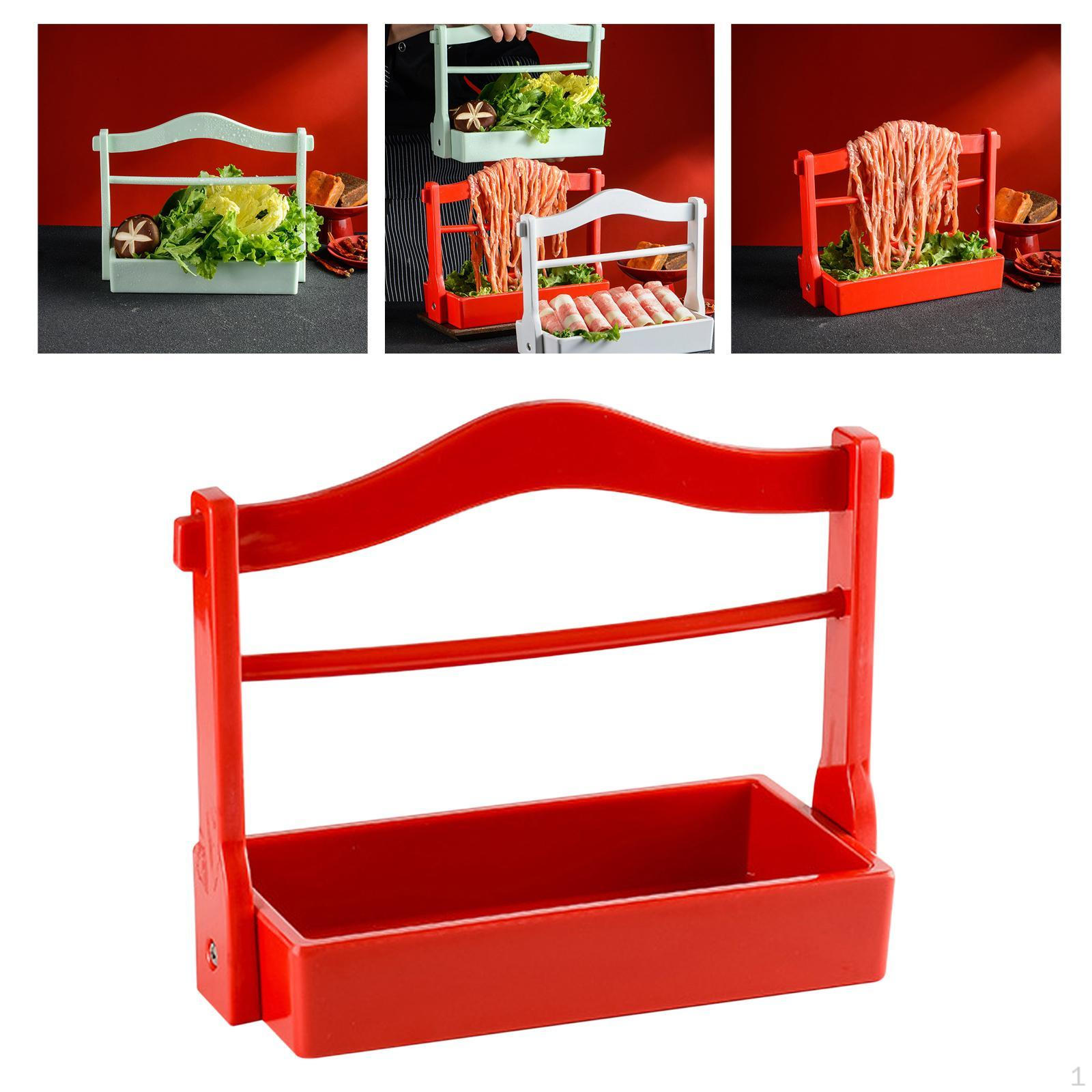 

Элегантный поднос для подачи еды для обедов и развлечений красный