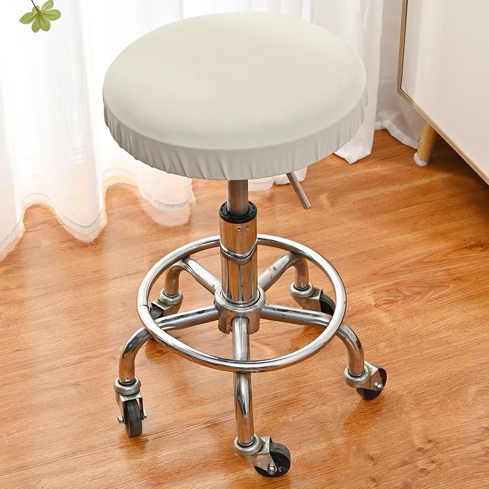 New Washable Chair Seat Cover Slipcover Removable Round Stool Covers with Elastic Bands Bar Stool Covers for Bar Swivel Chair