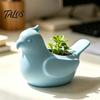 Healing Style Home Decor Bird Shape Flowerpot, Handheld Size Durable PLA Flower Pot, Cute Animal Pot 3D Printed Creative Planter, for Office