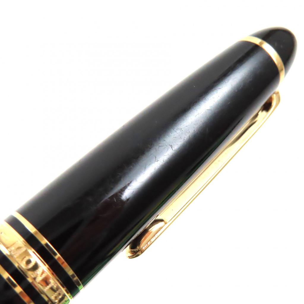 MONTBLANC Ballpoint pen Meisterstückle Grand White Star Twist Type Black gold  Used