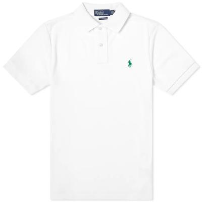 Polo Logo Besticktes Kurzarm-Poloshirt Herren Oberteile Weiß 710751221-002