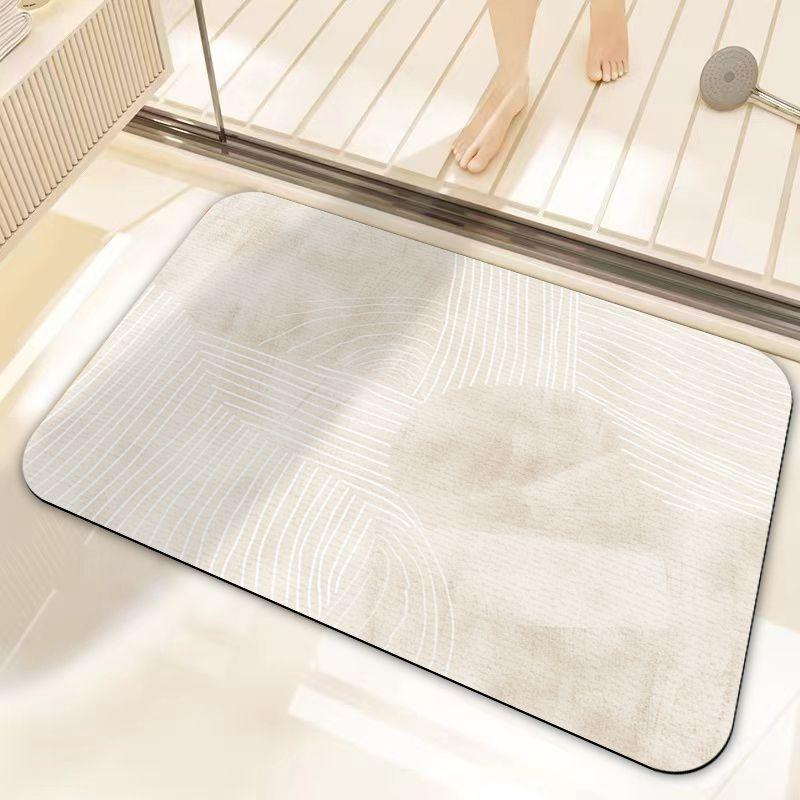 Simple Light Luxury Style Diatom Mud Floor Mat Bathroom Non-Slip, Dirt-Resistant And Wear-Resistant Foot Mat Bathroom Water-Absorbing Quick-Drying