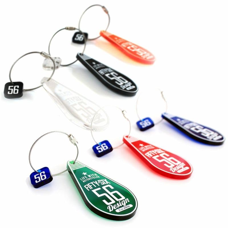 56design Teardrop Key Chain Key Ring Accessory Key Case Key Strap Drive Driver Motorcycle Touring Moped Driving, candy green
