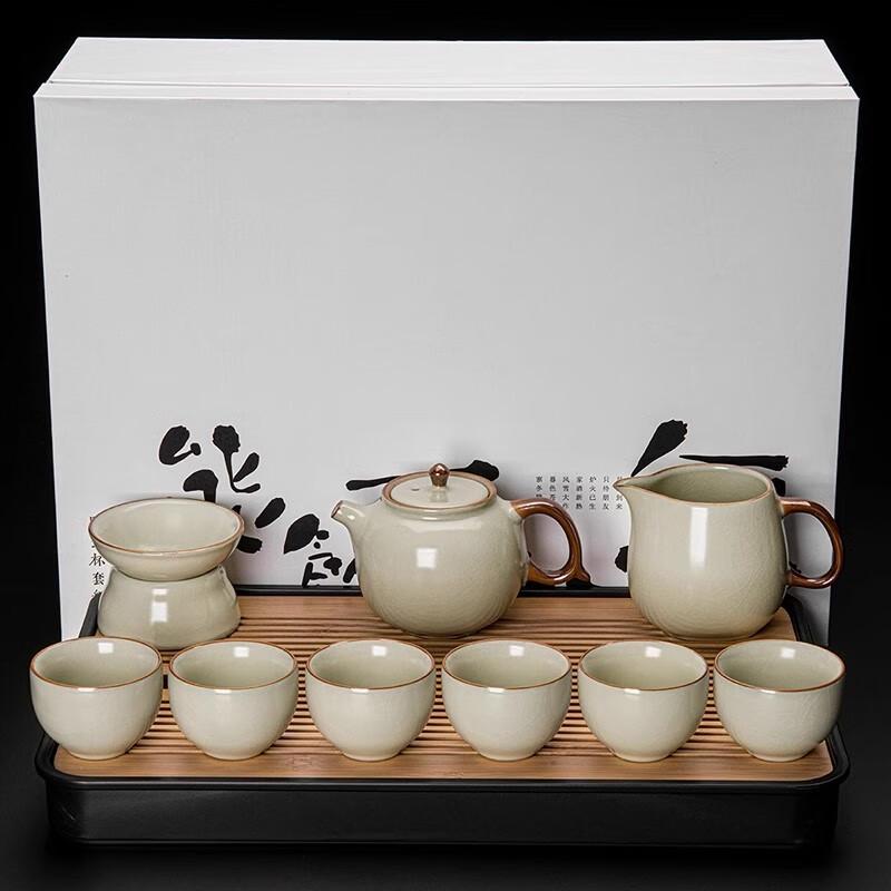 Minimalist Ru Kiln Ceramic Kung Fu Tea Set