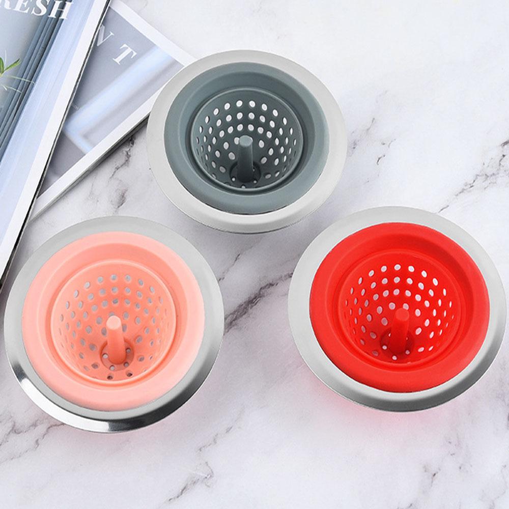 Silicone Kitchen Sink Filter Strainer Shower Floor Drain Sink Cover Sewer Hair Filter Sink Sewer Filter Plug Bathroom Accessorie