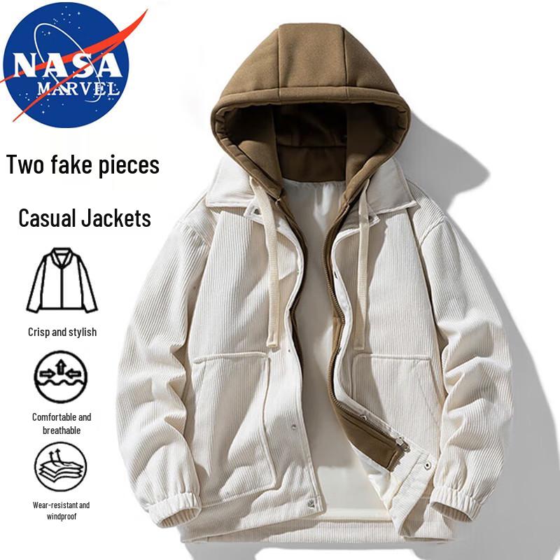 NASA MARVEL Faux Two-Piece Hooded Jacket