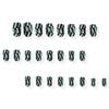 24Pieces Oval Fake Nail Split Stripes Pattern 3D Textured Tips Crystal Embellishments Easy DIY Application