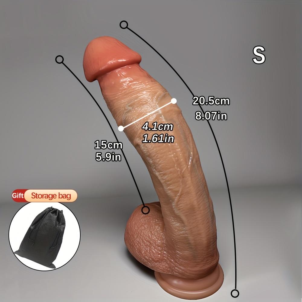 14.17" Thick Long Realistic Dildo, Liquid Silicone Penis Toy with Natural Curve, Soft Skin Feel, Anal & Vaginal Stimulator for Women & Couples
