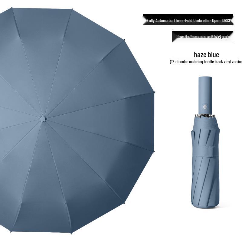 Dual-Use Extra-Large Folding Umbrella: Anti-UV, Rain or Shine, For Two
