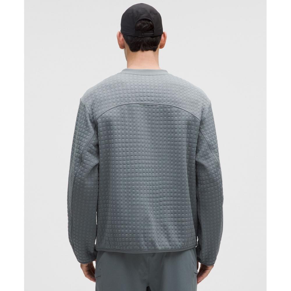 Lululemon 3d Waffle Knit Jacquard Pullover Solar Grey Solar Grey