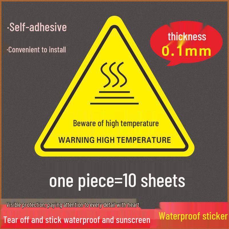 Electric Shock Warning Sticker - Caution Symbol for Distribution Box