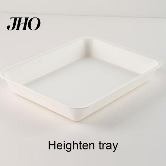 Storage Food Tray White Stackable Round Edges Easy to Clean Spill Dessert Platter Resistant Multipurpose Plastic Hot Pot Serving for Dining Room