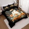 3pcs Halloween Pumpkin Monster Duvet Cover Set without Core Quilt Cover with 2 PillowcasesSoft and Machine Washable