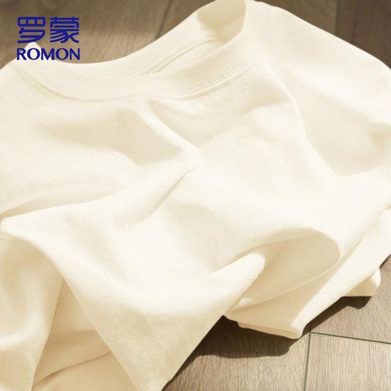 ROMON Men's Basic Pure Cotton Short Sleeve T-Shirt